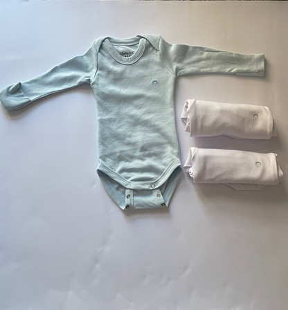 3-Pack Onesie (Baby Blue & White)