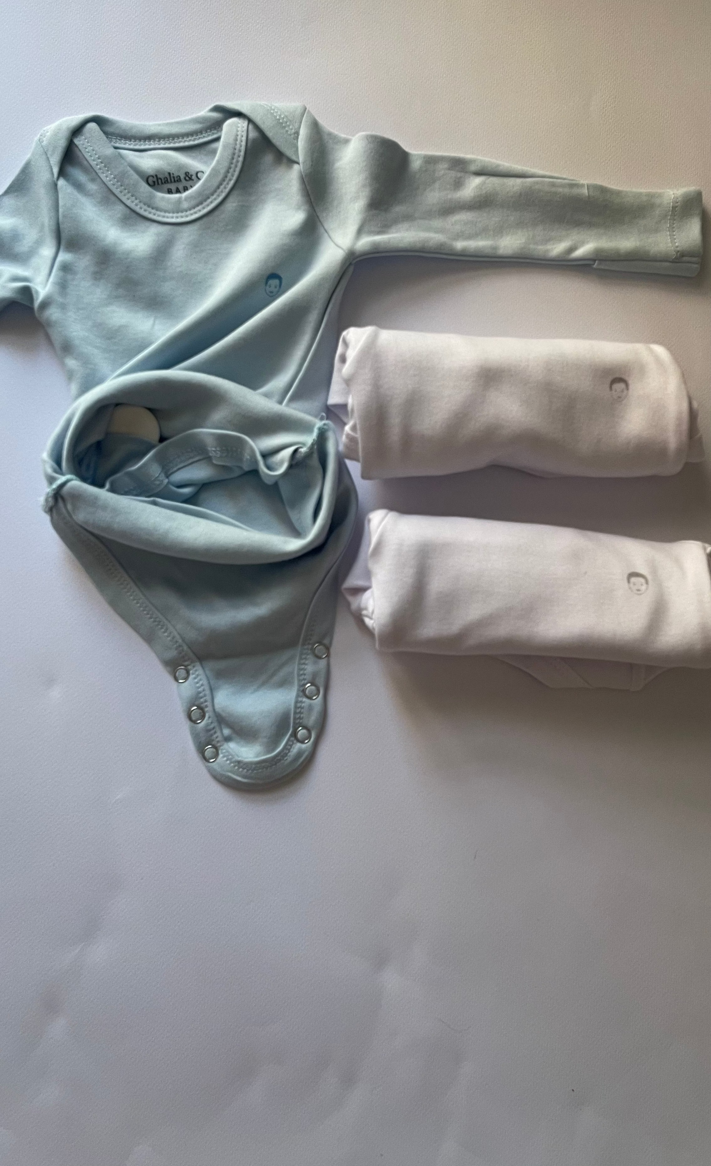 3-Pack Onesie (Baby Blue & White)